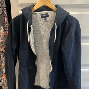 J.Crew navy fleece hoodie